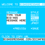 BigAssMessage [WebApp, Flash]